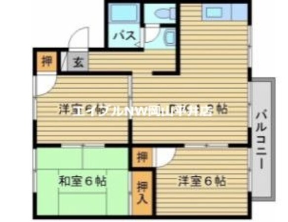 サンパレス小山　A棟の物件間取画像